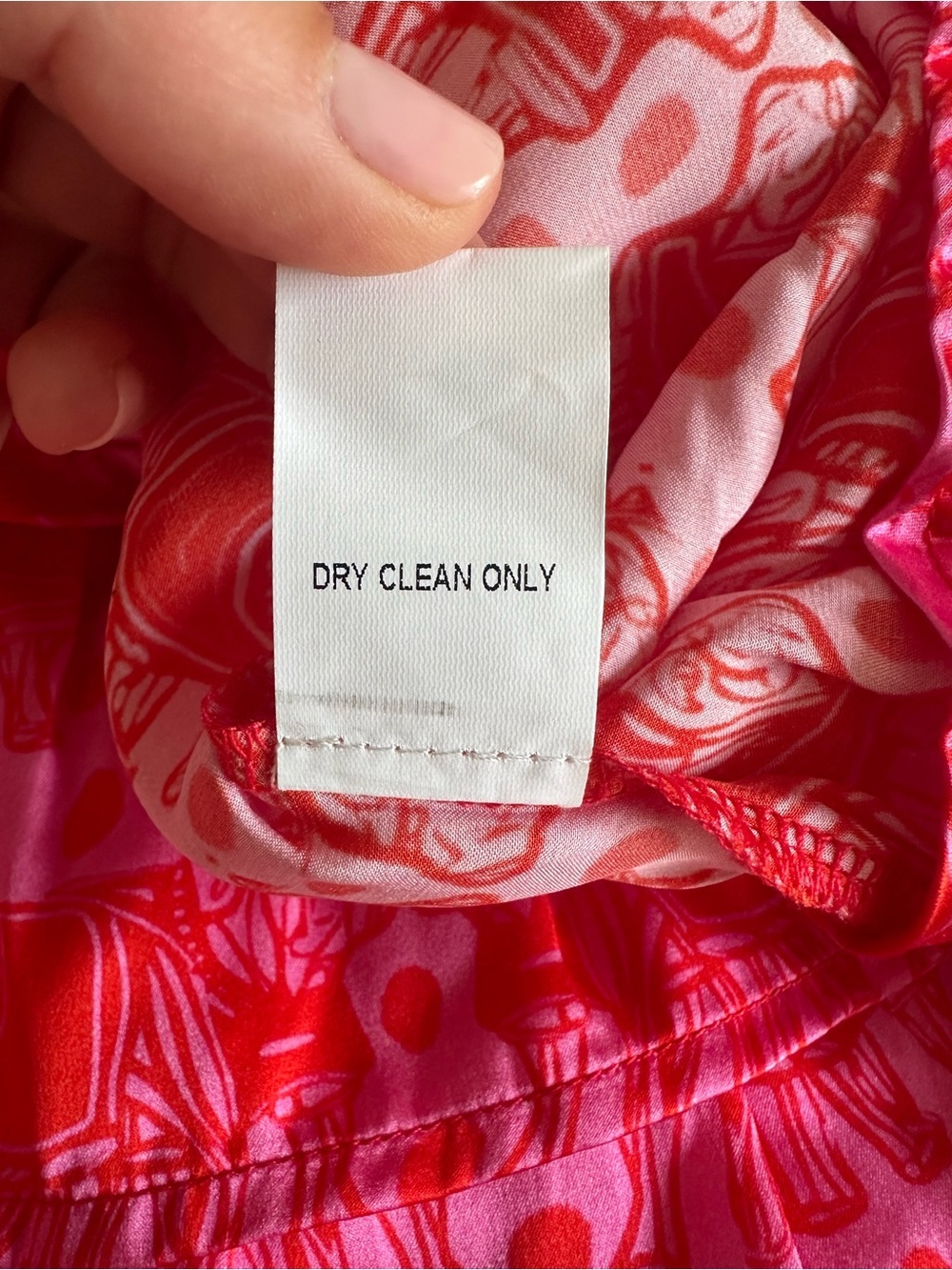 SHUG Womens 100% Silk Smocked Ruffle Skort Set Pink Red Bulldog Festival NEW - Picture 11 of 11